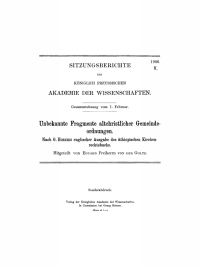 صورة الغلاف: Unbekannte Fragmente altchristlicher Gemeindeordnungen 1st edition 9783112505717