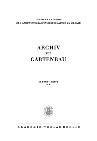 Cover image: 1961 1st edition 9783112506172