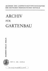 Imagen de portada: Archiv für Gartenbau. Band 22, Heft 3 1st edition 9783112506592