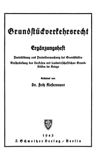 Cover image: Grundstückverkehrsrecht 1st edition 9783112509258