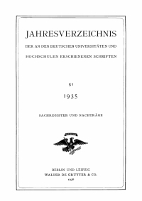 Cover image: Sachregister und Nachträge 1st edition 9783112509470