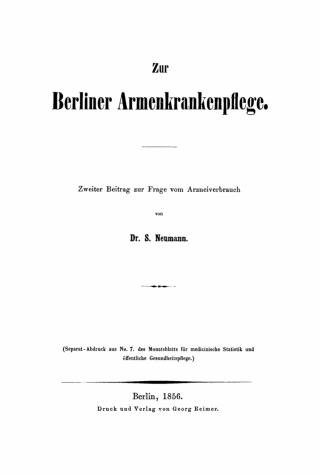 Immagine di copertina: Zur Berliner Armenkrankenpflege 1st edition 9783112509777