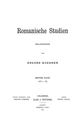 Cover image: Altfranzösisch. Italienische Volkslieder 1st edition 9783112513194