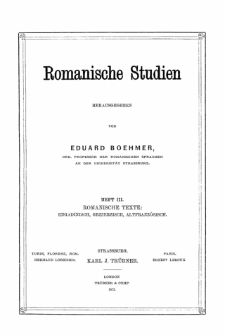 Cover image: Romanische Texte 1st edition 9783112513231