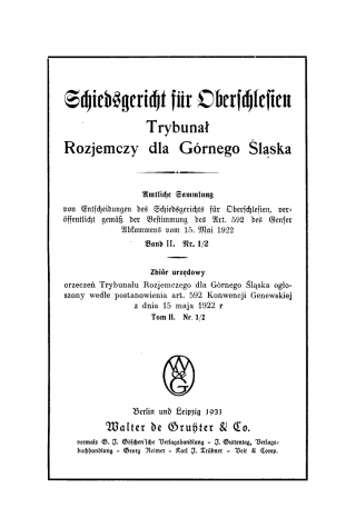 Imagen de portada: 1931 1st edition 9783112514856