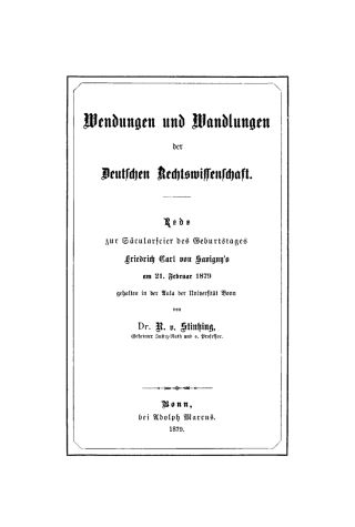 Imagen de portada: Wendungen und Wandlungen der Deutschen Rechtswissenschaft 1st edition 9783112515358