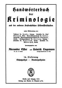 Cover image: Schutzpolizei – Sonderpolizeien 1st edition 9783112515952