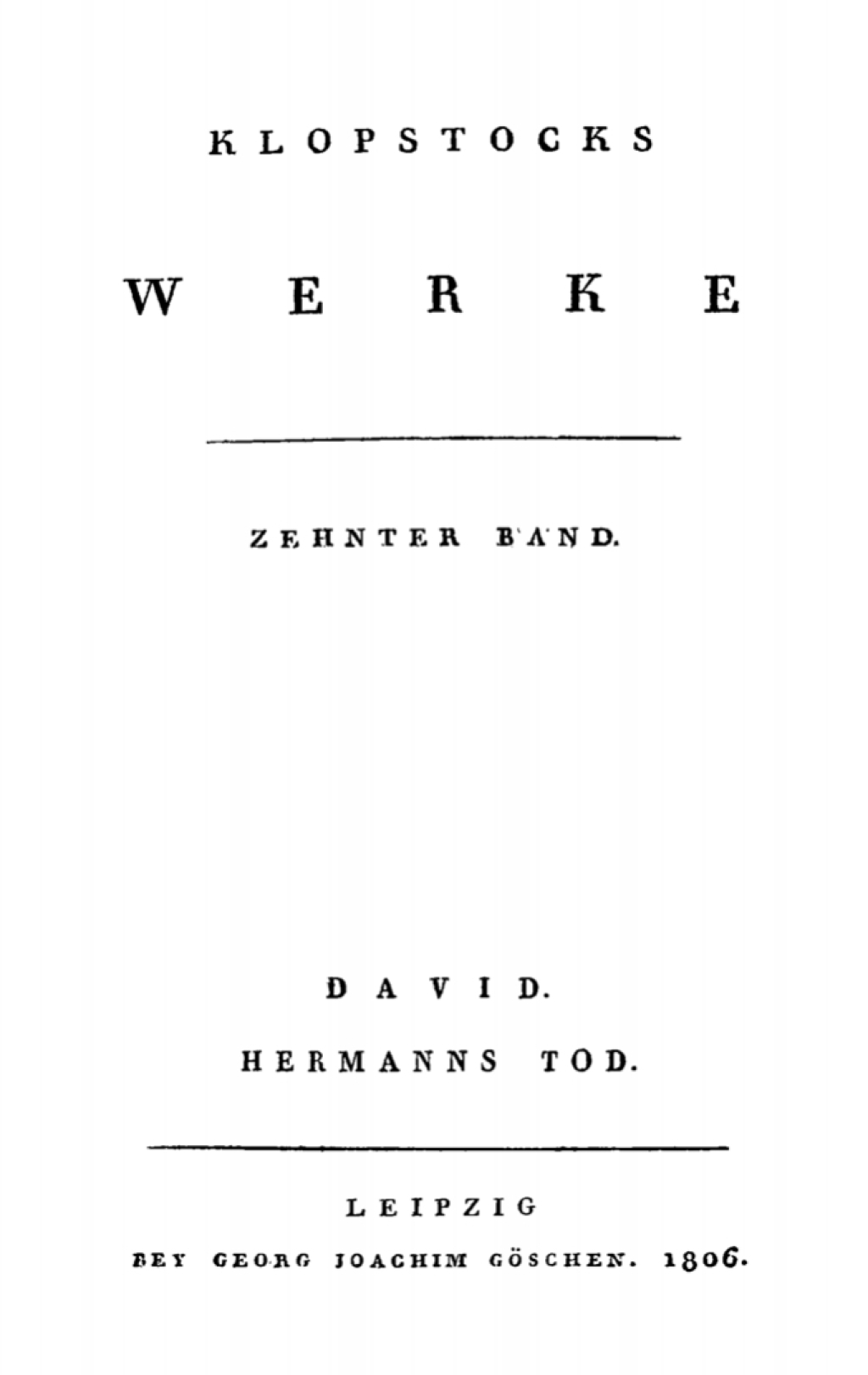 David. Hermanns Tod 1st Edition