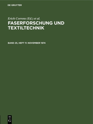 Cover image: November 1974 1st edition 9783112517871