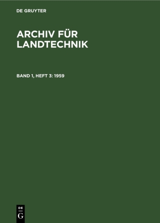 Imagen de portada: 1959 1st edition 9783112518854