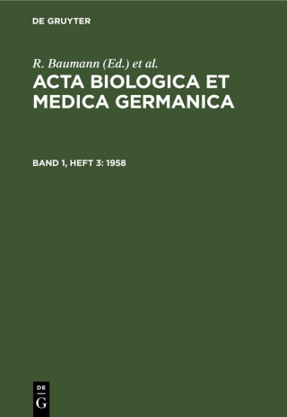 Cover image: 1958 1st edition 9783112518953