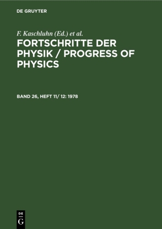 Imagen de portada: 1978 1st edition 9783112519196