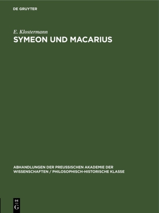 Cover image: Symeon und Macarius 1st edition 9783112519271