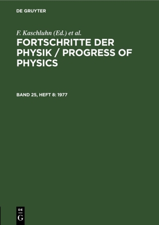 Imagen de portada: 1977 1st edition 9783112519493