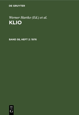 Imagen de portada: 1976 1st edition 9783112519592
