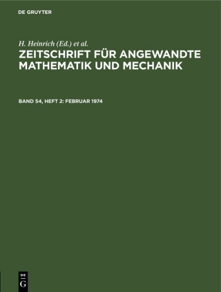 صورة الغلاف: Februar 1974 1st edition 9783112520055