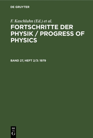 Imagen de portada: 1979 1st edition 9783112522639