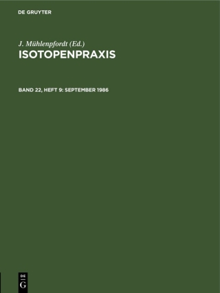 Imagen de portada: September 1986 1st edition 9783112523377