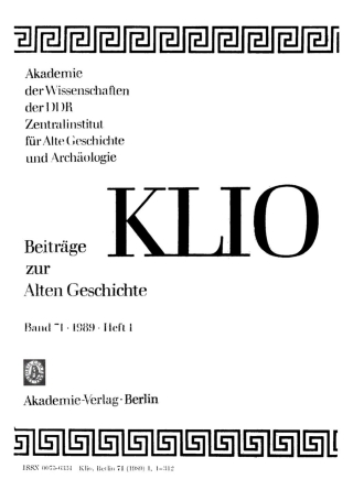 Cover image: 1989 1st edition 9783112525098