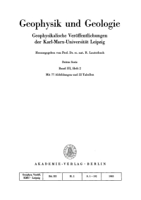 Cover image: Geophysik und Geologie. Band 13, Heft 2 1st edition 9783112525258