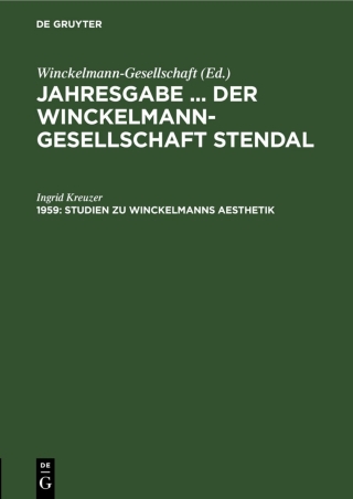 Cover image: Studien zu Winckelmanns Aesthetik 1st edition 9783112527818