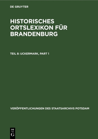 Imagen de portada: Uckermark 1st edition 9783112529478