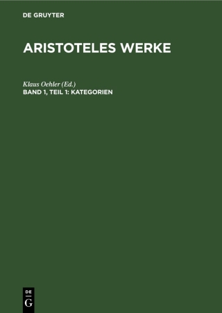 Cover image: Kategorien 1st edition 9783112529751