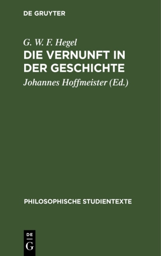 Cover image: Die Vernunft in der Geschichte 5th edition 9783112530870