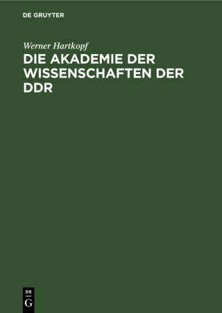 Imagen de portada: Die Akademie der Wissenschaften der DDR 1st edition 9783112532478