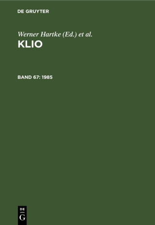 Imagen de portada: 1985 1st edition 9783112534212