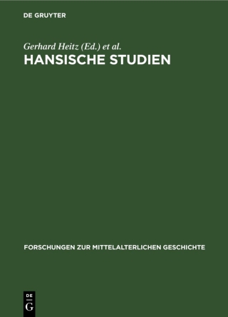 Cover image: Hansische Studien 1st edition 9783112535912
