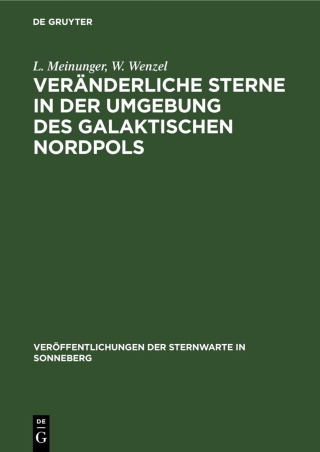 Cover image: Veränderliche Sterne in der Umgebung des galaktischen Nordpols 1st edition 9783112536131