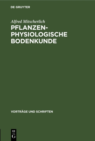 Cover image: Pflanzenphysiologische Bodenkunde 1st edition 9783112537251
