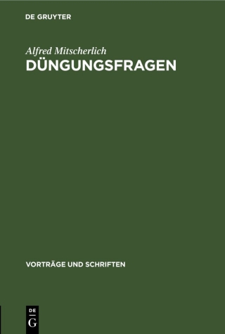 Imagen de portada: Düngungsfragen 1st edition 9783112537695
