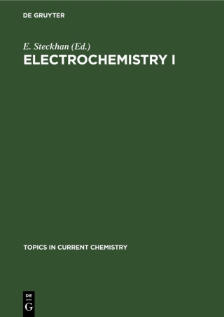 Cover image: Electrochemistry I 1st edition 9783112539392