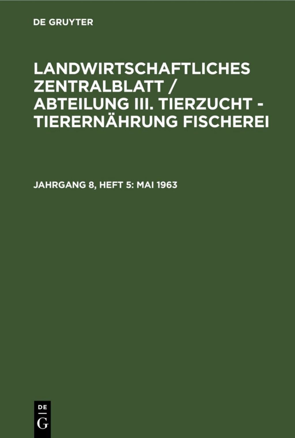Mai 1963 1st Edition