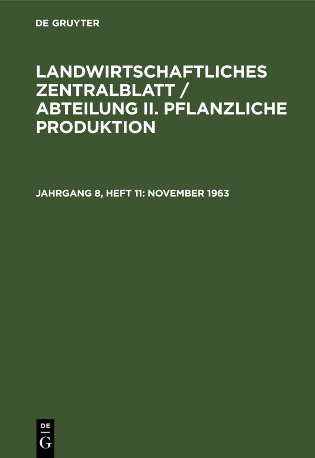 November 1963 1st Edition