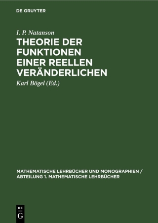 Cover image: Theorie der Funktionen einer reellen Veränderlichen 4th edition 9783112545614