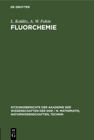 Cover image: Fluorchemie 1st edition 9783112547779