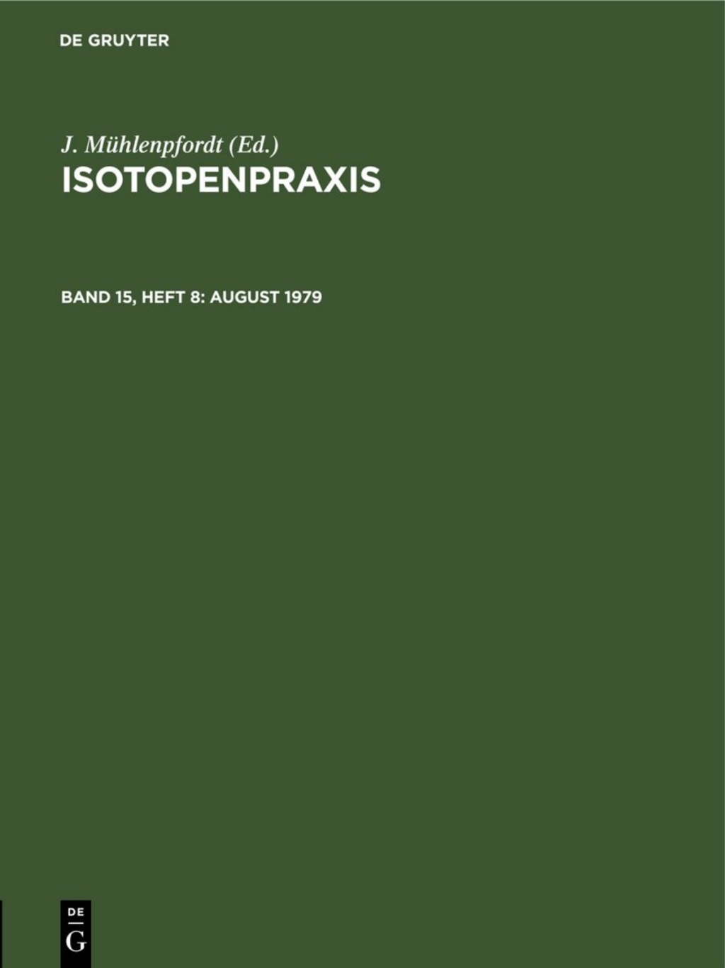 August 1979 - 1st Edition (eBook)