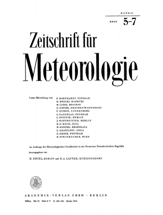 Cover image: Zeitschrift für Meteorologie. Band 21, Heft 5-7 1st edition 9783112557471