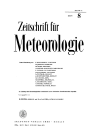 Cover image: Zeitschrift für Meteorologie. Band 21, Heft 8 1st edition 9783112557495