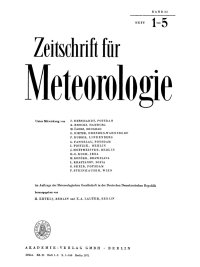 Titelbild: Zeitschrift für Meteorologie. Band 22, Heft 1-5 1st edition 9783112557556