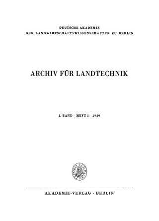 Imagen de portada: 1959 1st edition 9783112559215