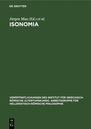Imagen de portada: Isonomia 1st edition 9783112562390