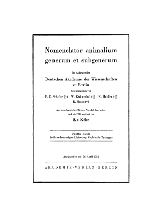 Imagen de portada: Zaphlethis – Zyzzygus 1st edition 9783112563014