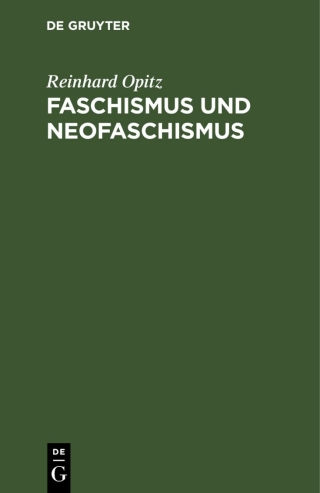 Cover image: Faschismus und Neofaschismus 1st edition 9783112563397