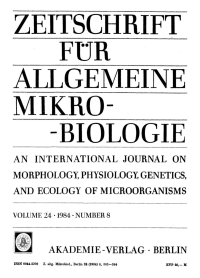 Immagine di copertina: Zeitschrift für Allgemeine Mikrobiologie. Volume 24, Number 8 1st edition 9783112565674