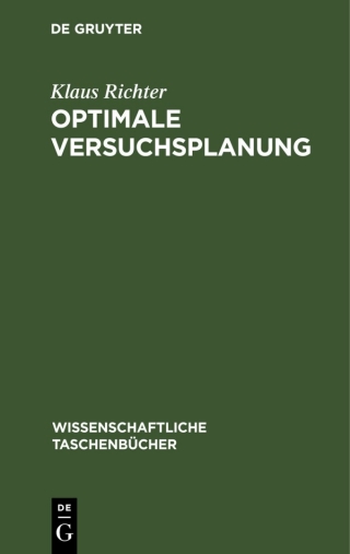 Cover image: Optimale Versuchsplanung 1st edition 9783112566732