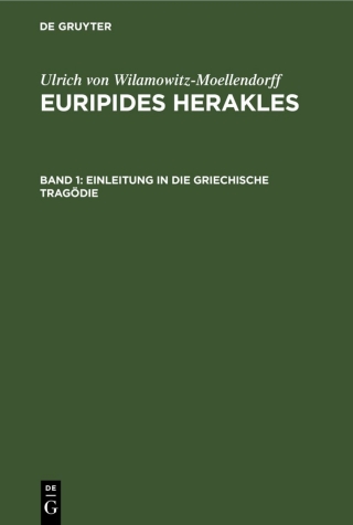 Cover image: Einleitung in die Griechische Tragödie 4th edition 9783112569375